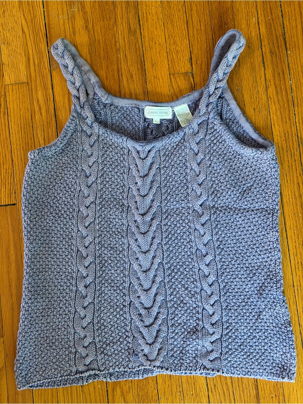 Jeanne Pierre vintage purple knit tank top
